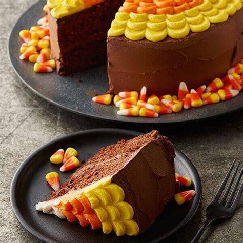 Chocolate Cake With Candy Corn
