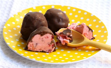 chocolate covered ice cream balls