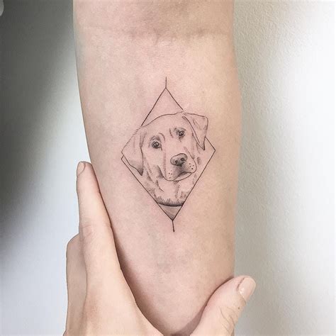 Chocolate Lab Tattoo Simple