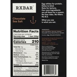 chocolate sea salt rx bar calories