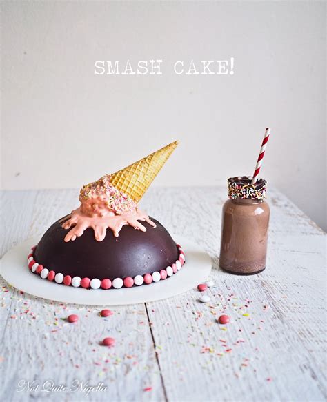 Chocolate Shell Smash Cake