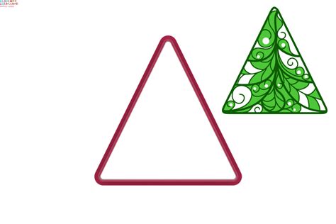 choinka szablon trójkątna