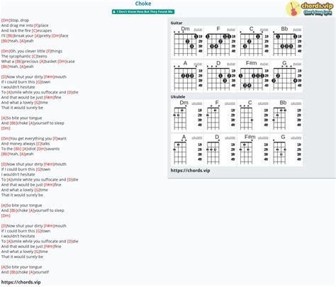 Choke Ukulele Chords