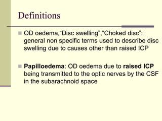 Choked Disc Definition