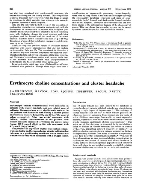 Choline Headache Reddit