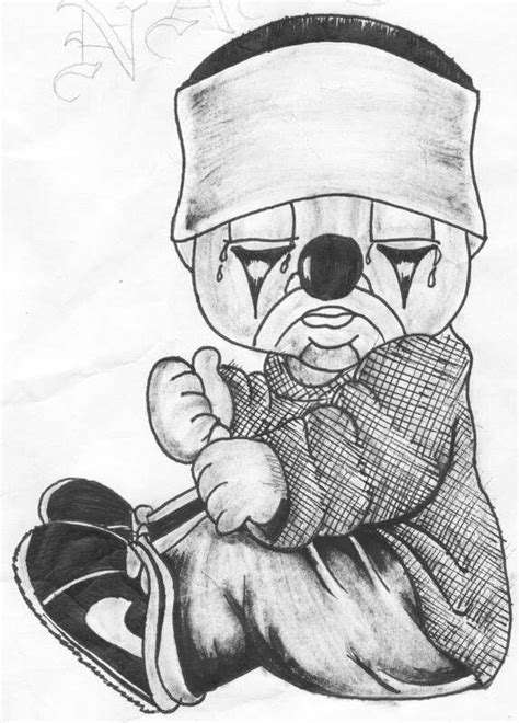 cholo clown drawing