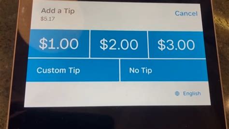choose a tip amount