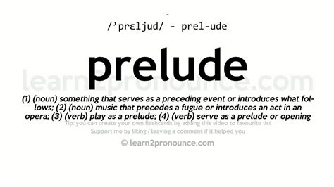 choose the definition of prelude