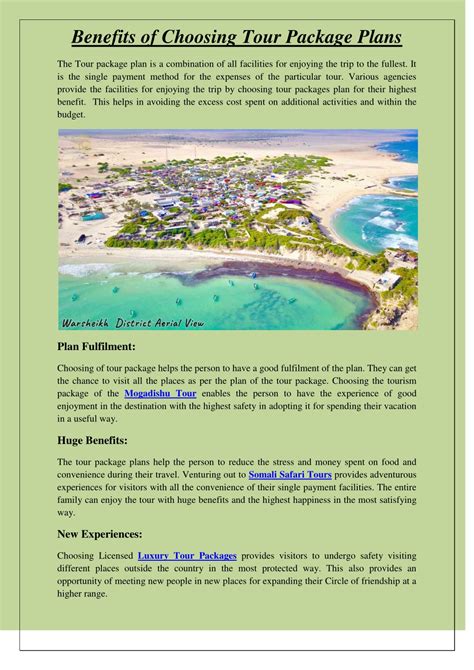 Choosing tour package