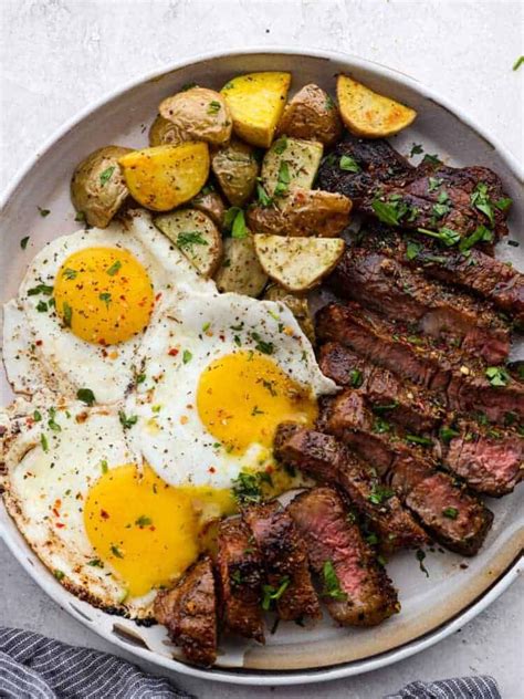 Chop Steak And Eggs