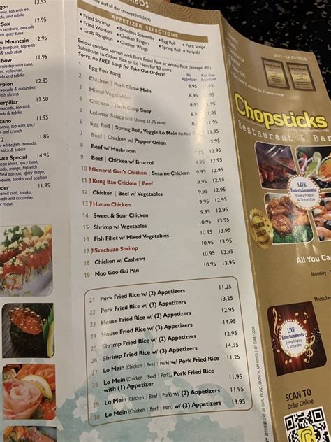Chopsticks Menu Northbridge