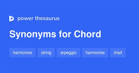 Chord Synonyms List