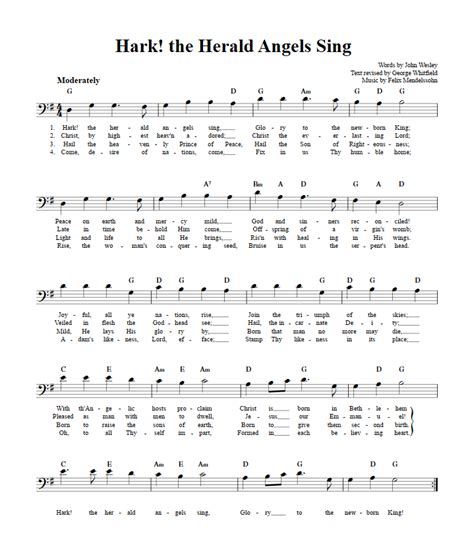 Hark! the Herald Angels Sing Ukulele Chords, Sheet Music, Tab, Lyrics