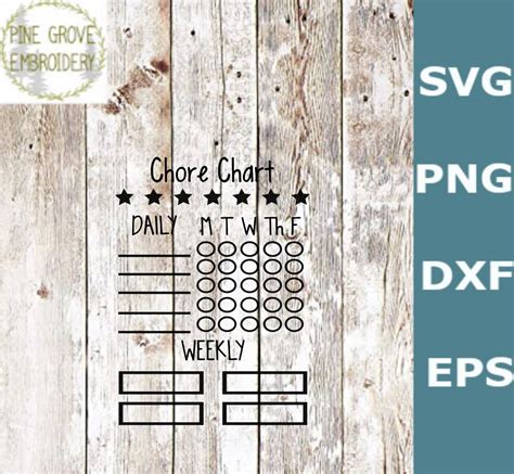 Effortlessly Organize Your Family Chores with Chore Chart SVG Templates!