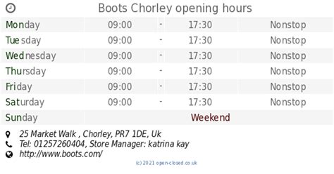 chorley walk in centre opening hours
