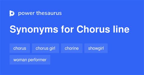 Chorus Line Synonyms