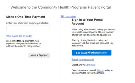 chp patient portal sign in