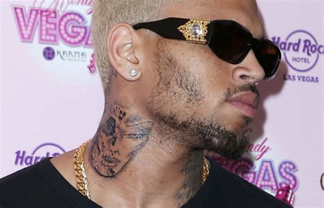 chris brown neck tattoo rihanna