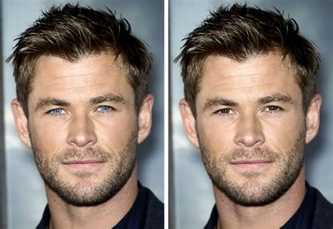 chris hemsworth eye color trivia