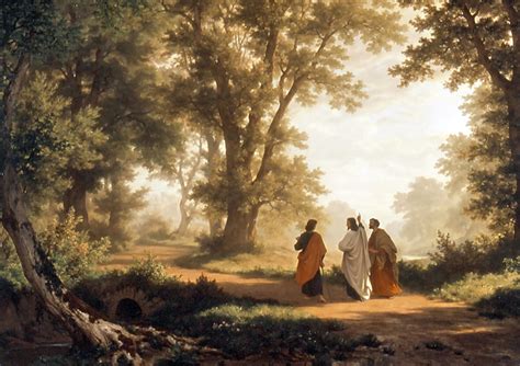 christ appears on the road to emmaus