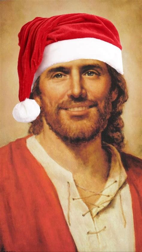 christ with christmas hat
