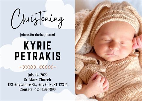 Christening Invitation Message Sample