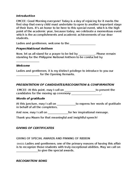 Christening Reception Program Emcee Script Pdf