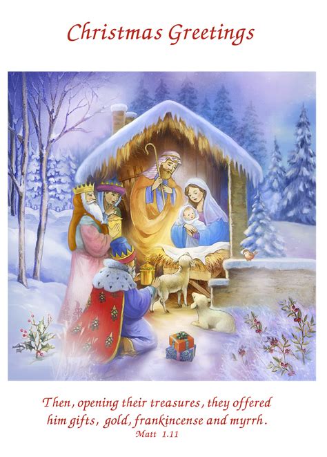 10 Best Free Printable Christian Christmas Greetings Card