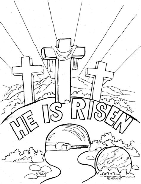 christian elementary easter coloring pages