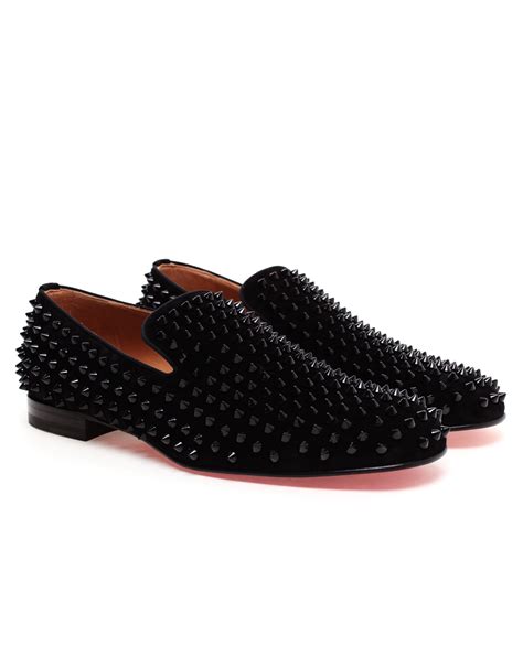 christian louboutin studded loafers