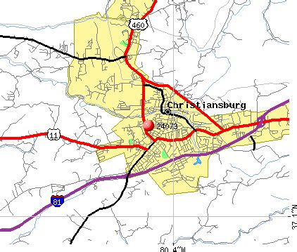 Christiansburg Va Zip Code Map