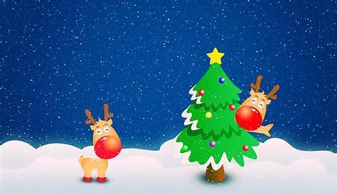 Christmas Background Cute Cartoon Wallpapers Top Free