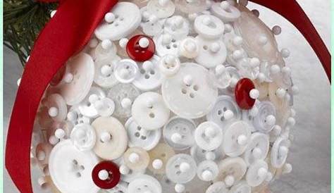 Christmas Ball Ornament Craft Ideas DIY Styrofoam Button s InstructionDIY