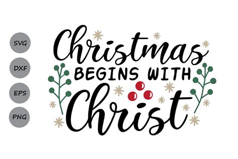 Christmas begins with Christ SVG FunLurn