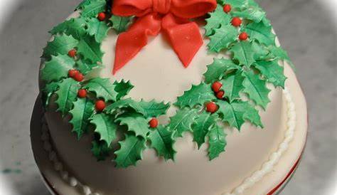 Christmas Cake Holly Decorations