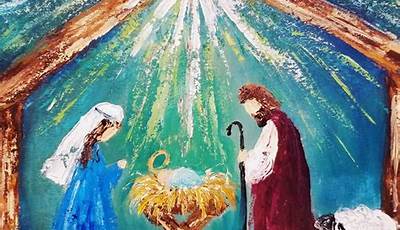 Christmas Canvas Paintings Jesus