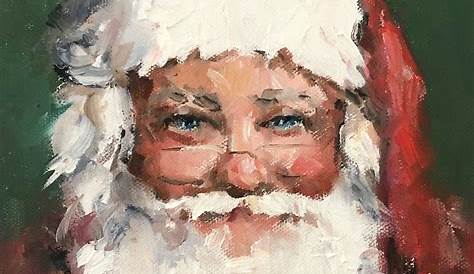 Christmas Canvas Paintings Santa