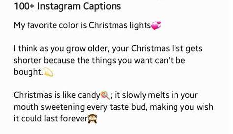 Christmas Caption In Ig