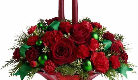 Christmas Centerpiece Teleflora 's Holiday Flair Flower Arrangements