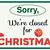 christmas closed sign template