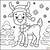christmas coloring page reindeer