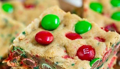 Christmas Cookies And Bars Cookie With M&M's Chocolate Chips Sprinkles