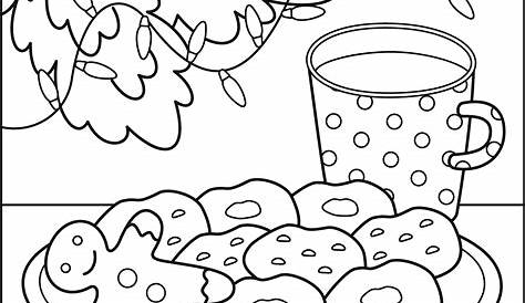 Christmas Cookies Coloring Page Home