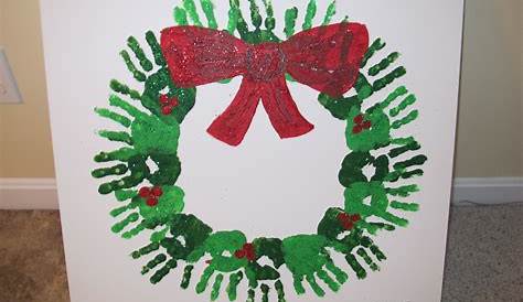 Christmas Crafts Handprint Wreath