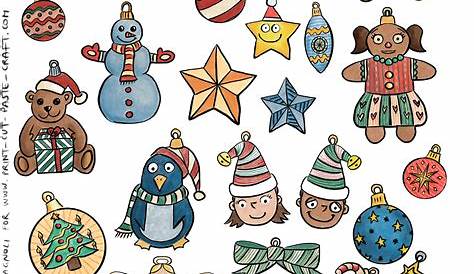 Christmas Decor Ideas Printable Stickers Free Papercraft Templates