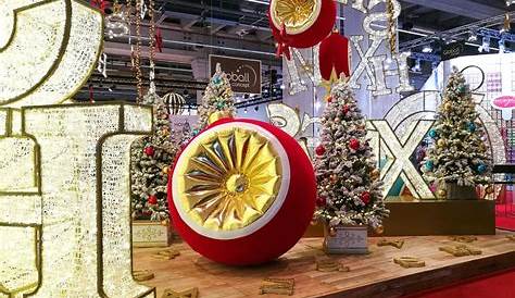 Christmas Decoration Rentals Decorated Tree Cluster On Stage At Commercial Event