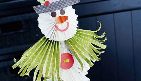 Christmas Decorations Paper Snowman Ornament Preschool Craft With A Doily And
