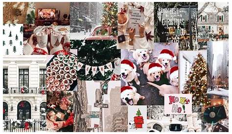 Christmas Dog Collage Wallpaper