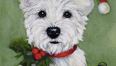 Christmas Dog Paintings Easy