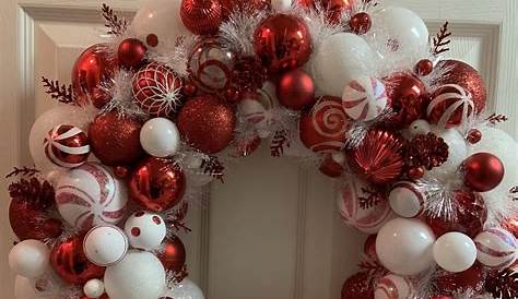Christmas Door Bauble Decorations Wreath Wreath Etsy
